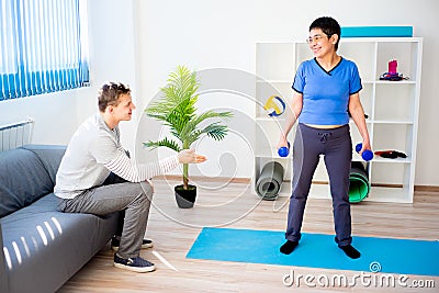 Physiotherapy in progress Stock Photo