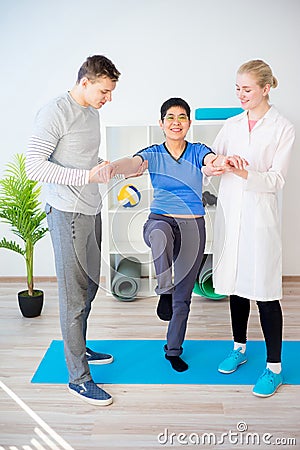 Physiotherapy in progress Stock Photo