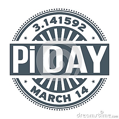 Pi Day, March 14, Vector Illustration