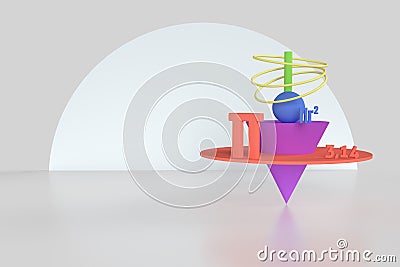 The pi day number 314 for math abstract for education background or banner for school Stock Photo