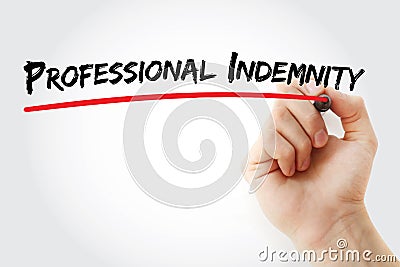 PI - Professional Indemnity text Stock Photo