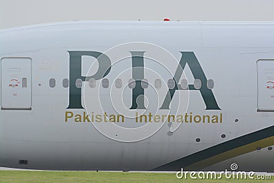 PIA jet aircraft Editorial Stock Photo