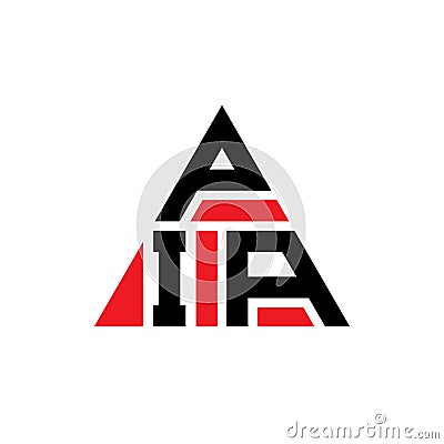 PIA triangle letter logo design with triangle shape. PIA triangle logo design monogram. PIA triangle vector logo template with red Vector Illustration