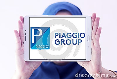 Piaggio motor vehicle manufacturer logo Editorial Stock Photo