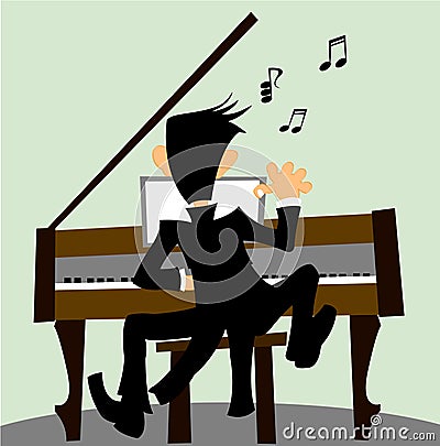 Pianist Stock Photo