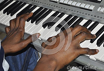 PIANIST HAND Stock Photo