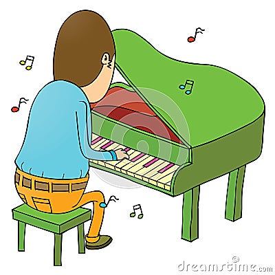 Pianist Vector Illustration