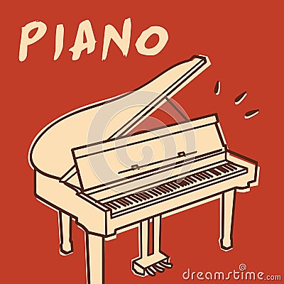 Piano vector Vector Illustration