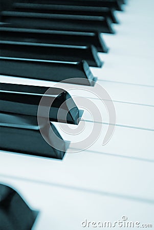 Piano black white keys Stock Photo