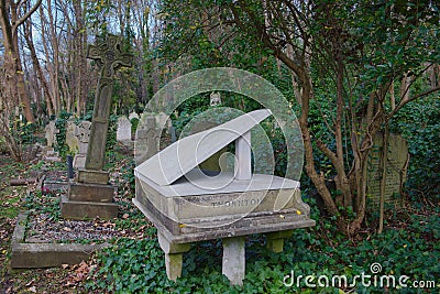 Harry Thornton Piano Grave Highgate Editorial Stock Photo