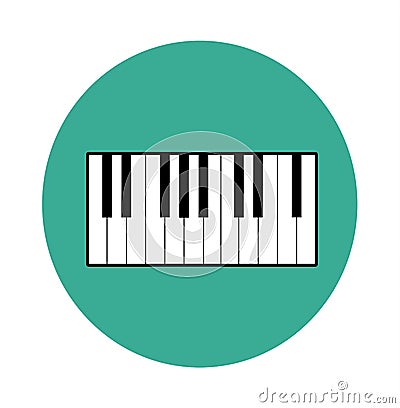 Piano Icon Musical Instrument Sign Vector Illustration