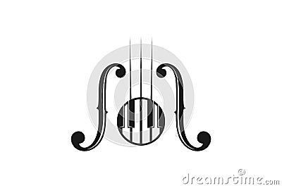 piano, instrument, musical logo Designs Inspiration Isolated on White Background. Vector Illustration