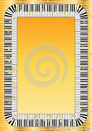 Piano key frame Vector Illustration