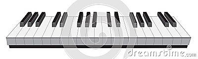 Piano keyboard Vector Illustration