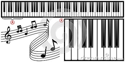 Piano Keyboard Vector Illustration