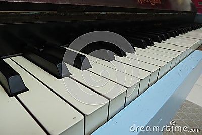 Piano keyboard close up Stock Photo