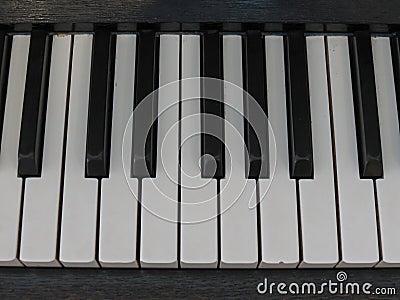 Piano keyboard close up Stock Photo