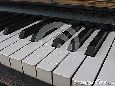 Piano keyboard close up Stock Photo