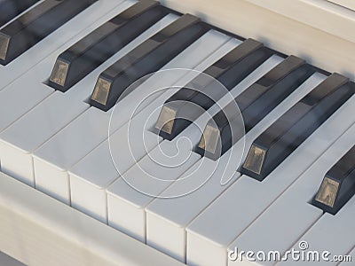 Piano keyboard close up Stock Photo