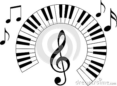 Piano keyboard Vector Illustration