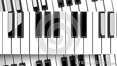 Piano keyboards. Cartoon Illustration