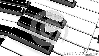 Piano keyboards. Cartoon Illustration