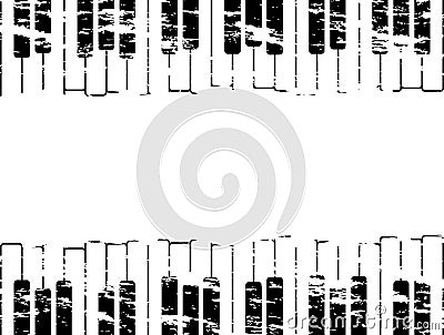 Piano keys with copy space Vector Illustration