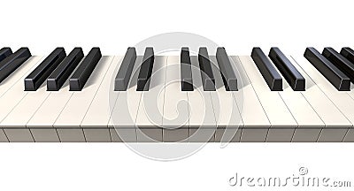 Piano Keys Front Stock Photo