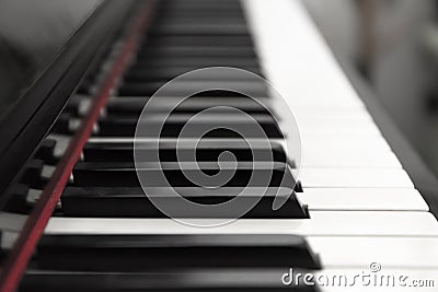 Piano keys perspective Stock Photo