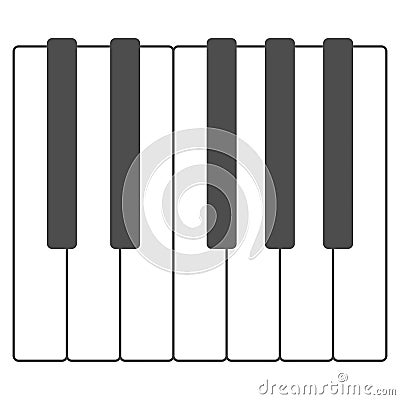 Piano keys vector illustration Vector Illustration