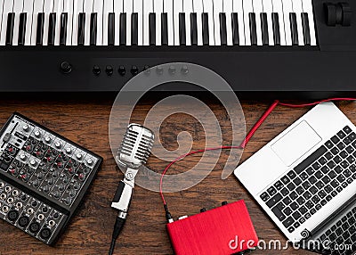 Home record studio Editorial Stock Photo