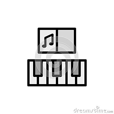 Piano, lesson icon. Simple color with outline vector elements of knowledge icons for ui and ux, website or mobile application Stock Photo