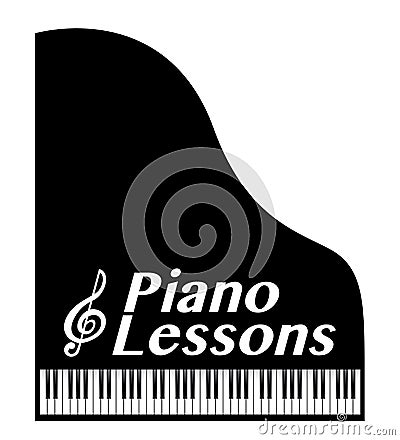 Piano lessons Vector Illustration