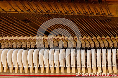 Piano mechanism Stock Photo