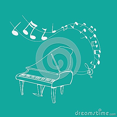 Piano Melody Vector Illustration