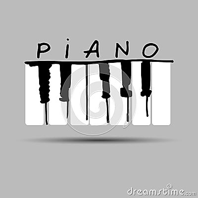 Piano music musical vector illustration key instrument keyboard sound octave Vector Illustration