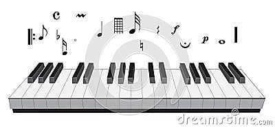 Piano music symbol Vector Illustration