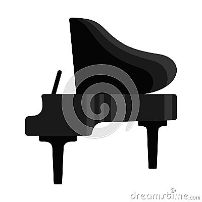 Piano musical instrument vector illustration. Grand piano music instrument. Vector Illustration