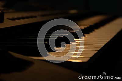 Piano perspective Stock Photo