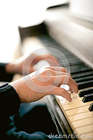 Piano player Stock Photo
