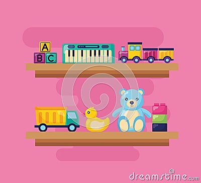 kids toys design Cartoon Illustration