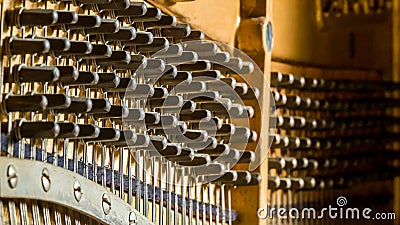 Piano tuning sockets Stock Photo