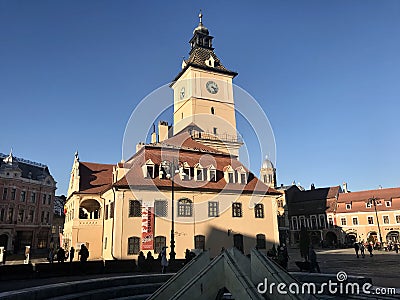 Piata Sfatului Square Editorial Stock Photo