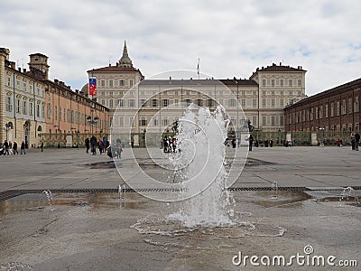 Piazza Castello square in Turin Editorial Stock Photo