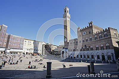 Piazza del Campo Editorial Stock Photo