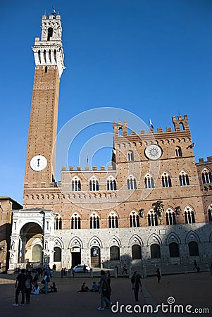 Piazza del Campo - Siena Italy Stock Photo