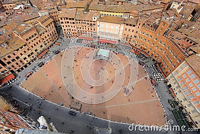 Piazza del Campo, Siena, Italy Stock Photo