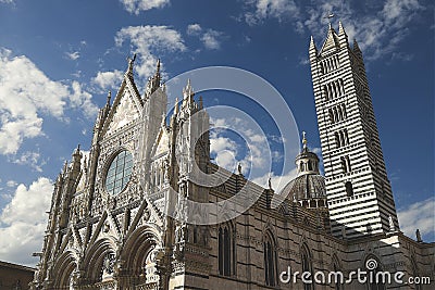 Piazza del Duomo di Siena Editorial Stock Photo