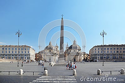 Piazza del Popolo, Santa Maria Stock Photo