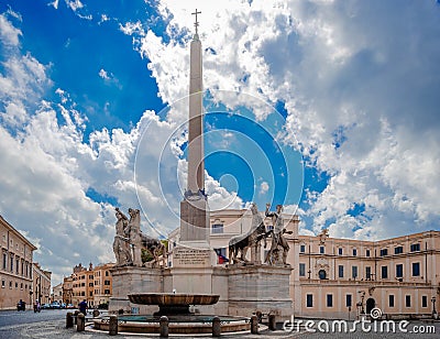 Piazza del Quirinale in Rome, Italy Editorial Stock Photo